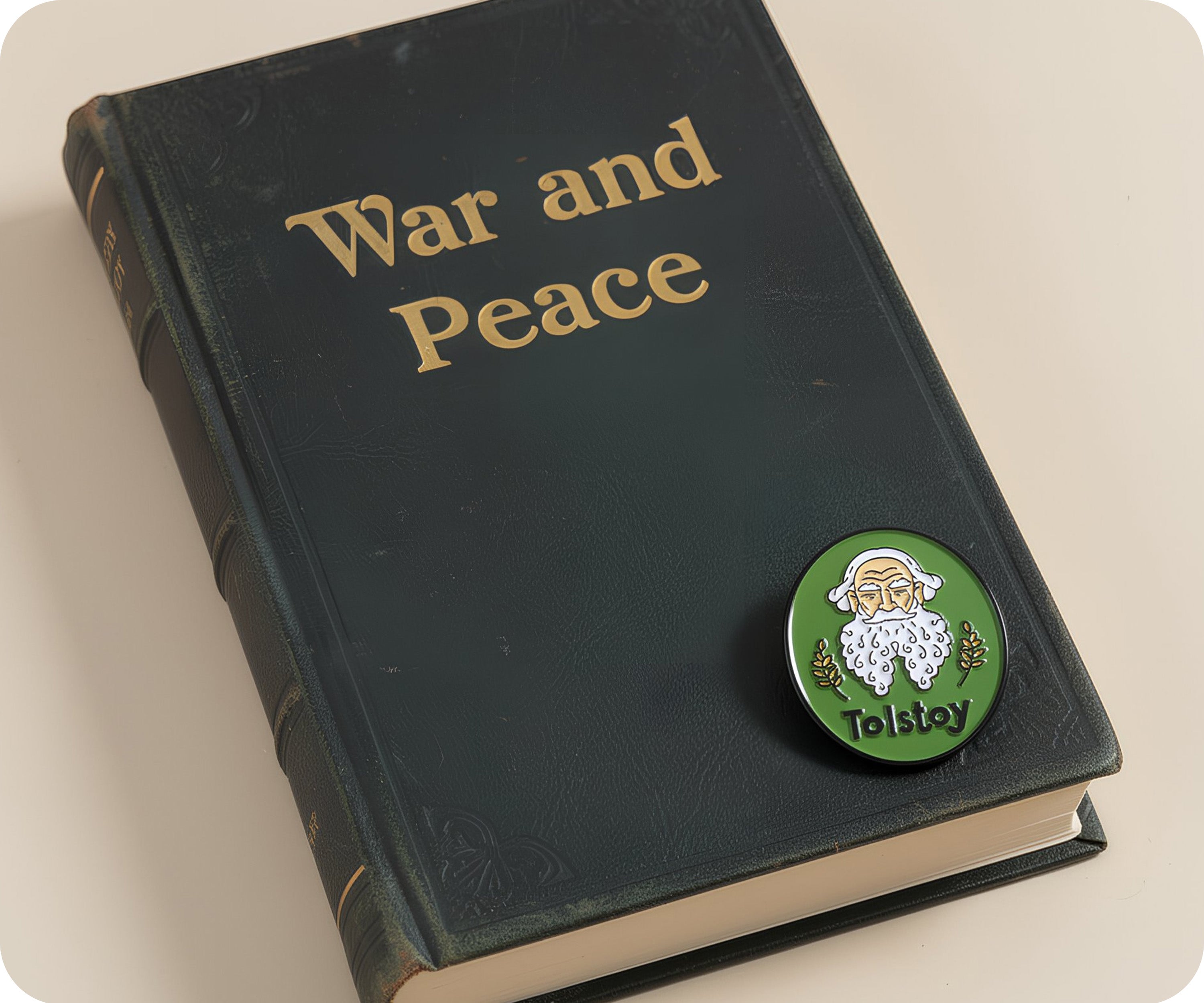 Tolstoy Historic Writer Pin Badge