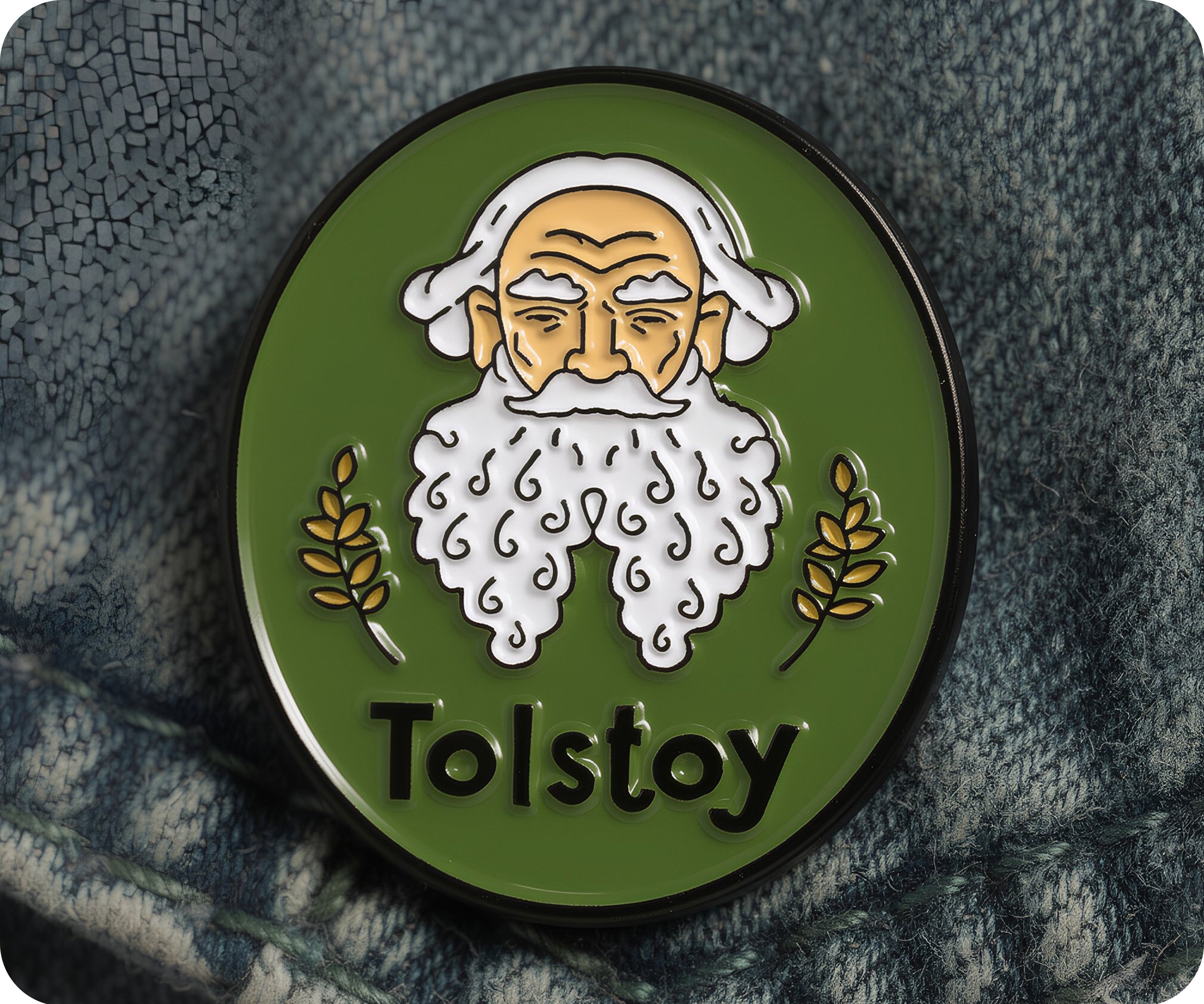 Tolstoy Historic Writer Pin Badge