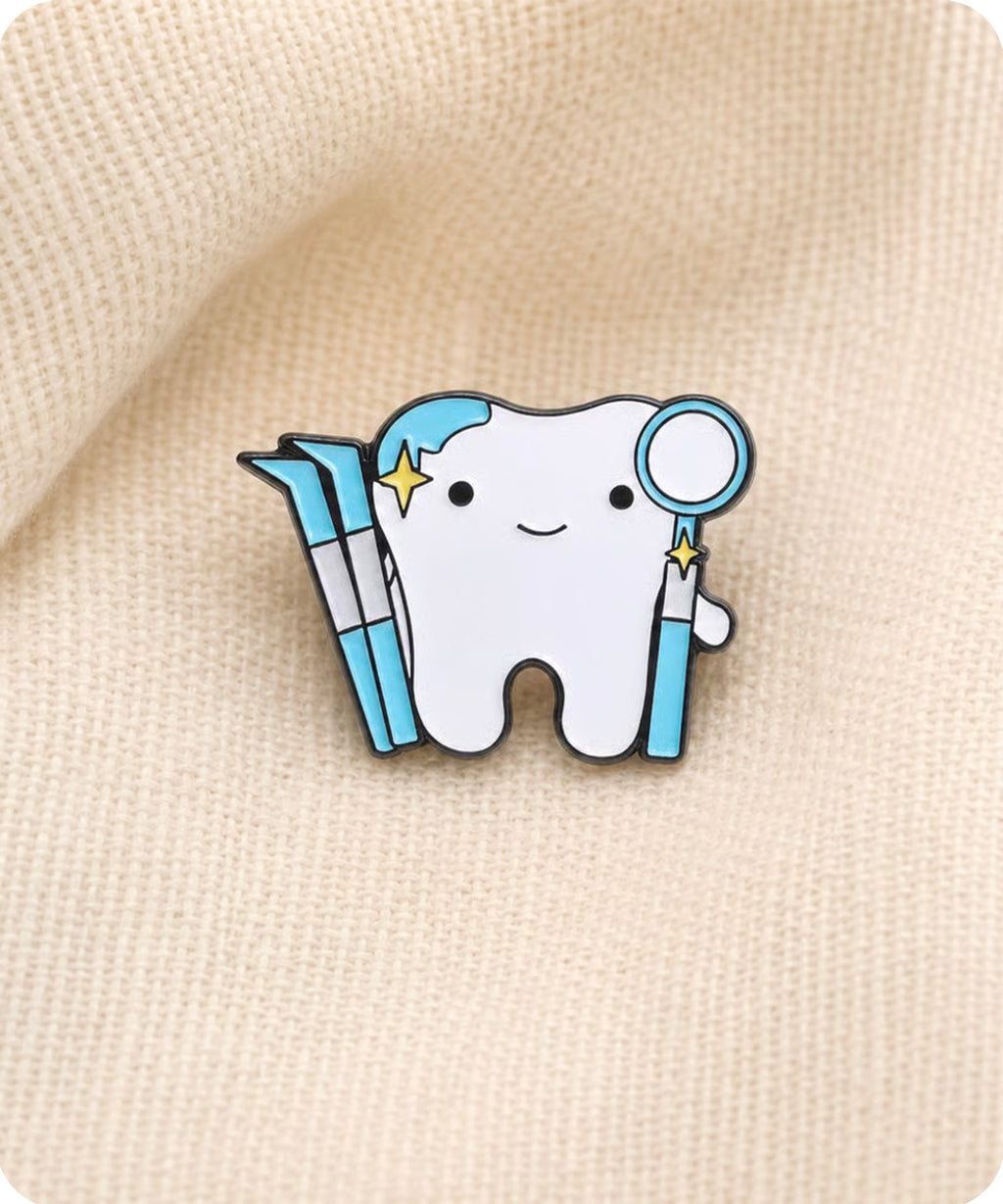 Dentist Tooth Enamel Pin Badge