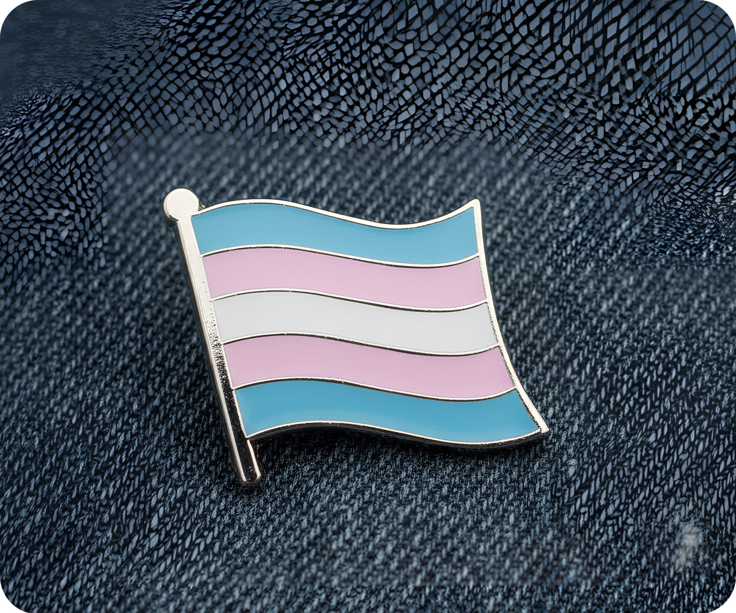 Pin con la bandera transgénero Imagen secundaria del producto