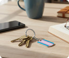 Progress Pride LGBTQI+ Flag Dog Tag Keyring | Metal Enamel