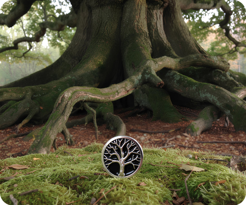 Silver Tree of Life Pin Badge