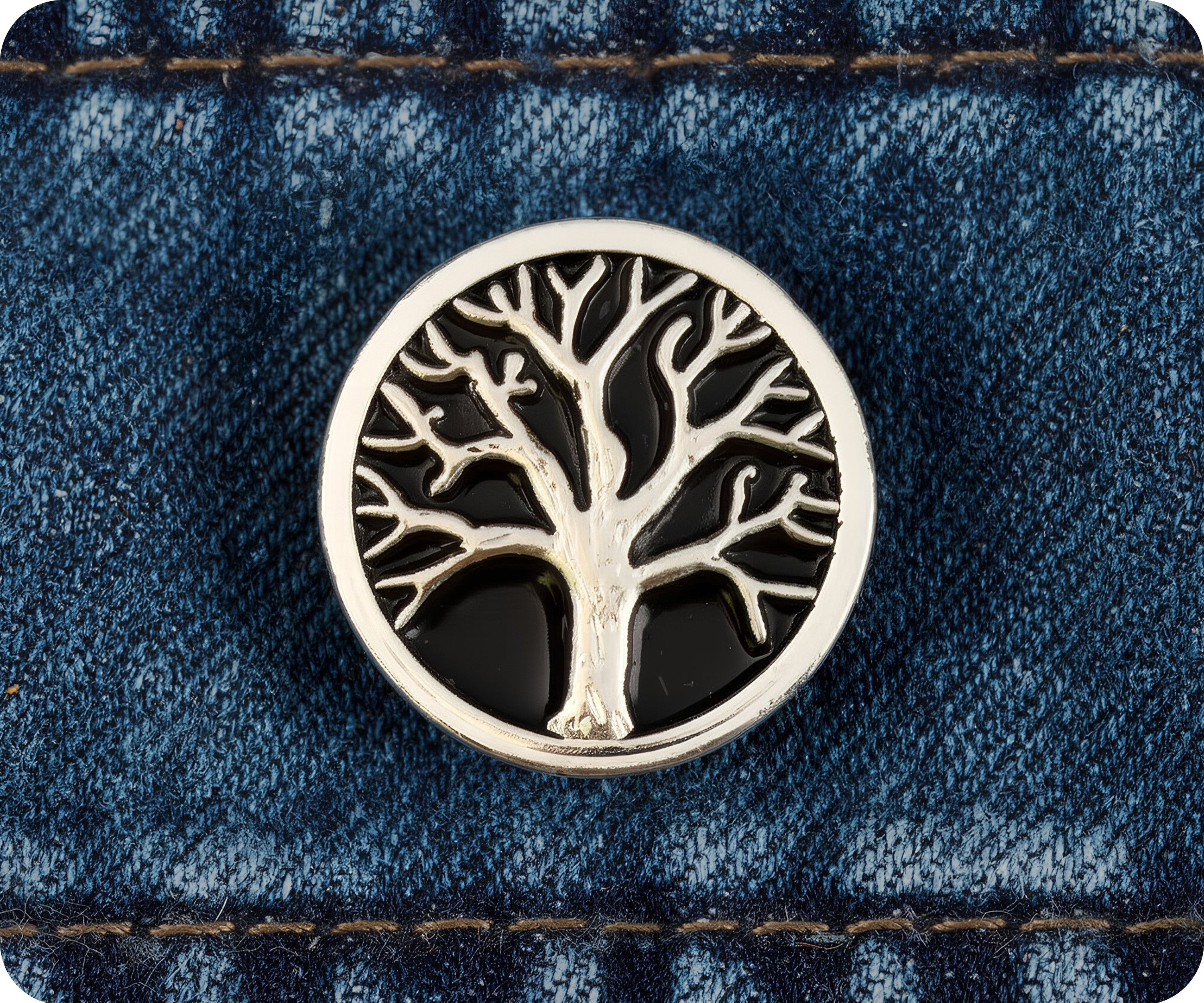 Silver Tree of Life Pin Badge