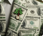 Dollar Money Tree Pin Badge