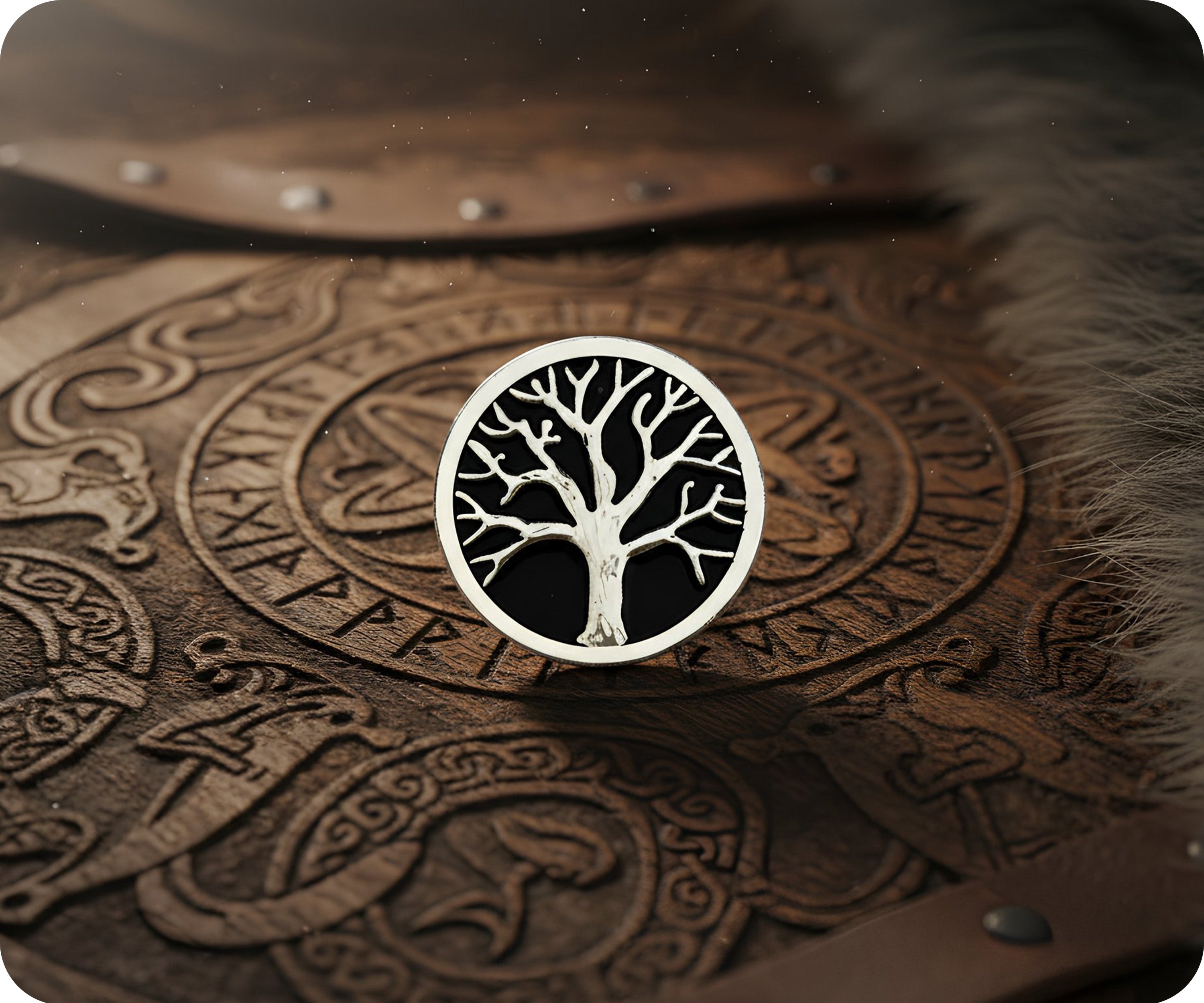 Silver Tree of Life Pin Badge