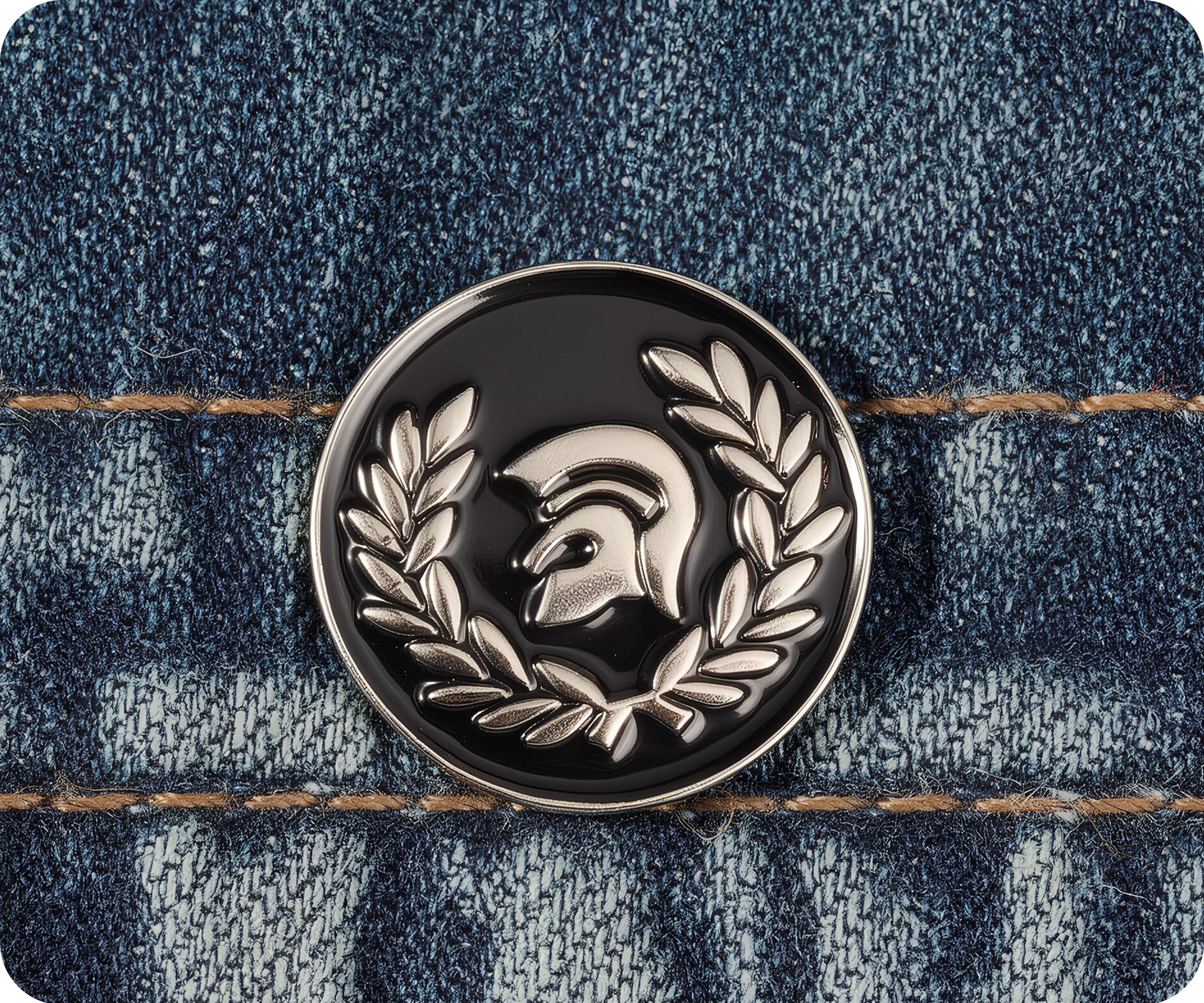 Trojan Helmet Round Pin Badge