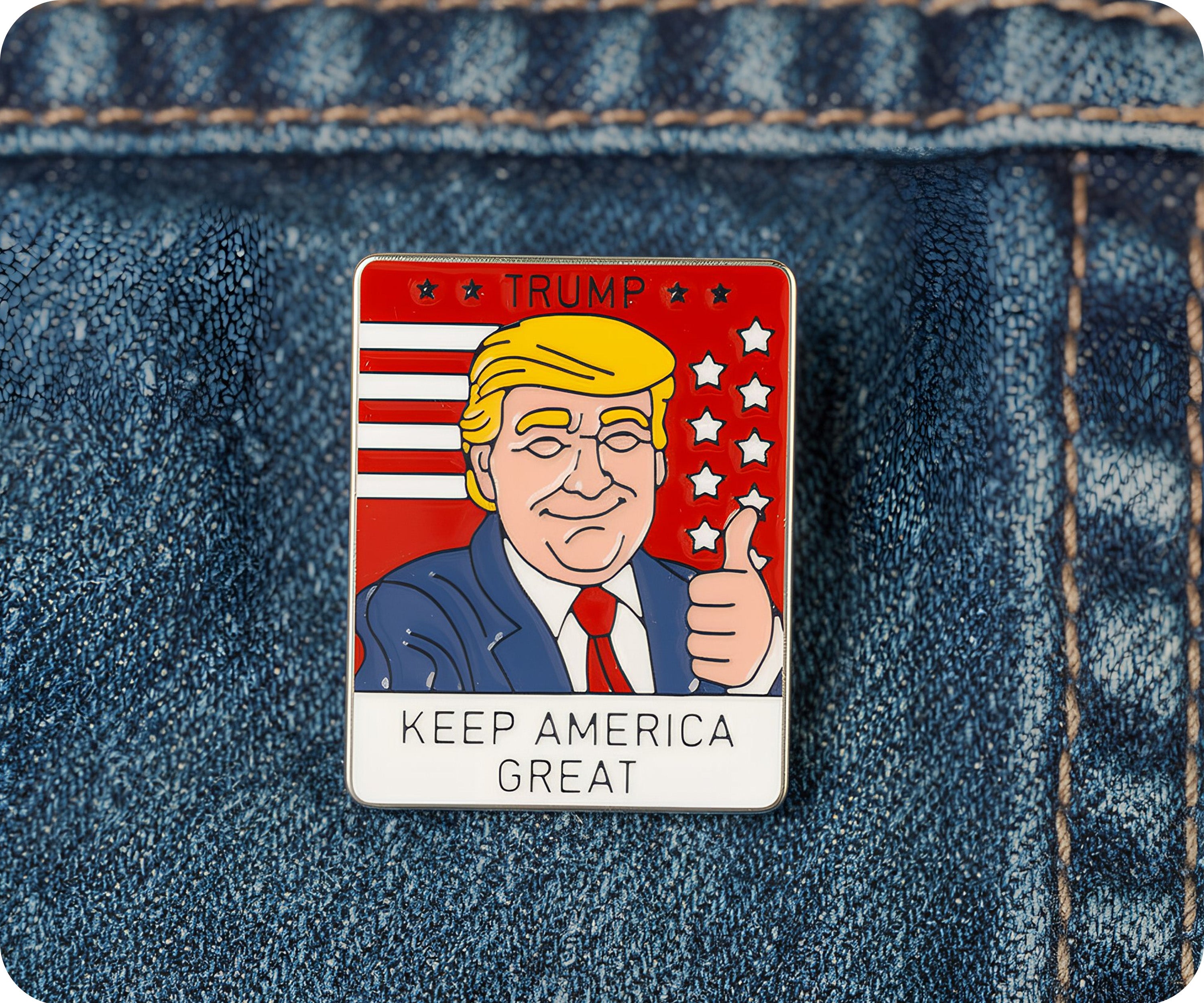 Trump Keep America Great Pin Badge