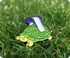 Turtle & Pistol Pin Badge