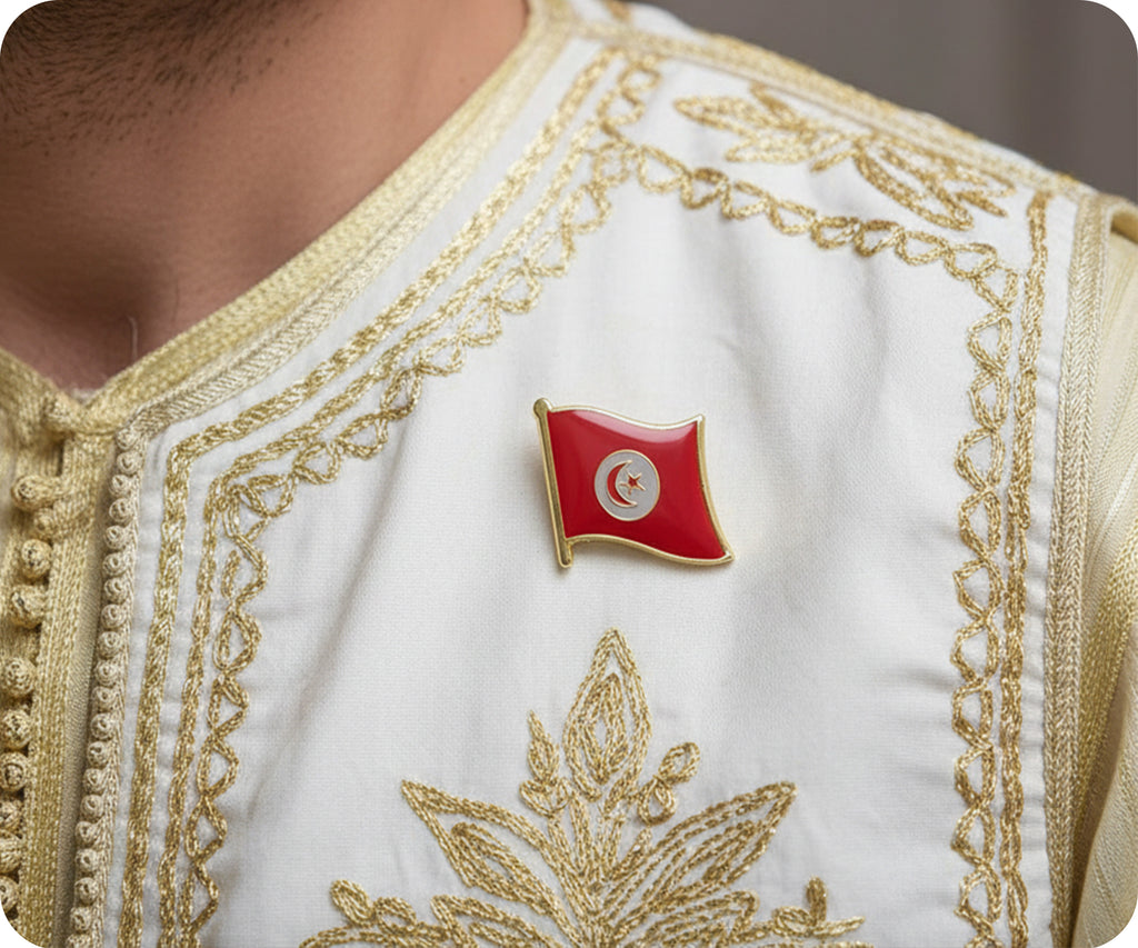 Tunisia Flag Pin Badge