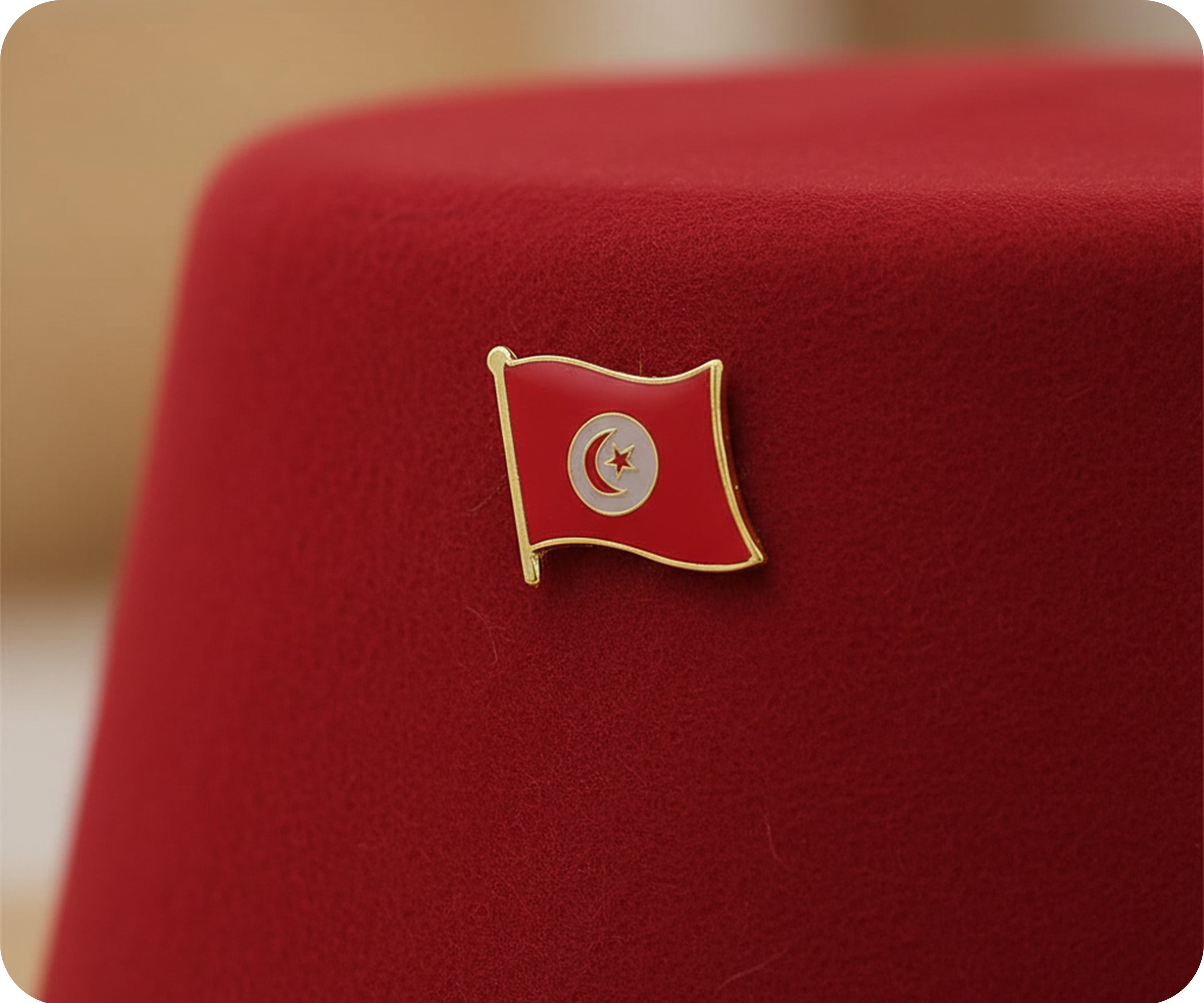 Tunisia Flag Pin Badge