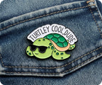 Turtley Cool Dude Turtle Pin Badge