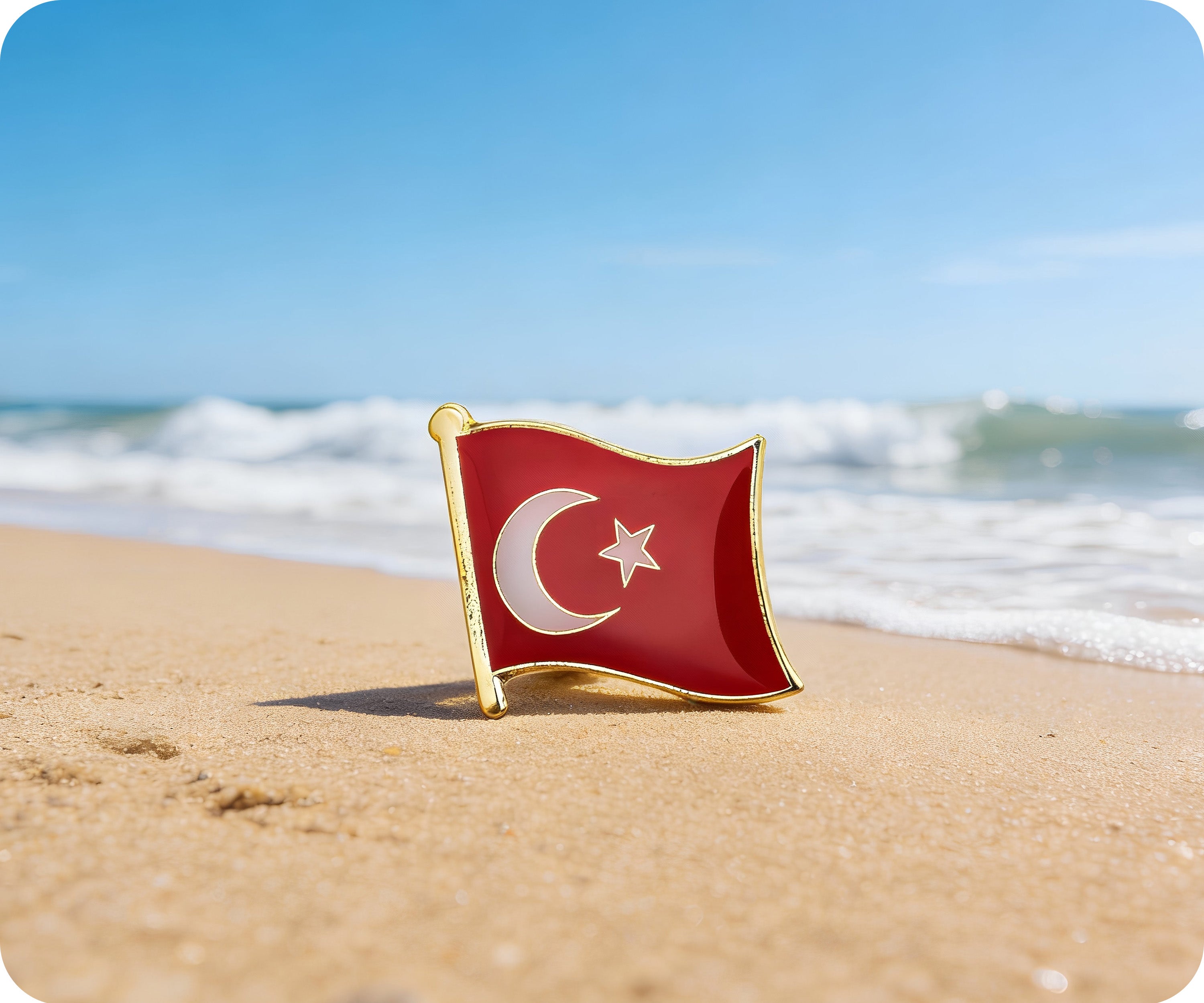 Turkey Flag Pin Badge