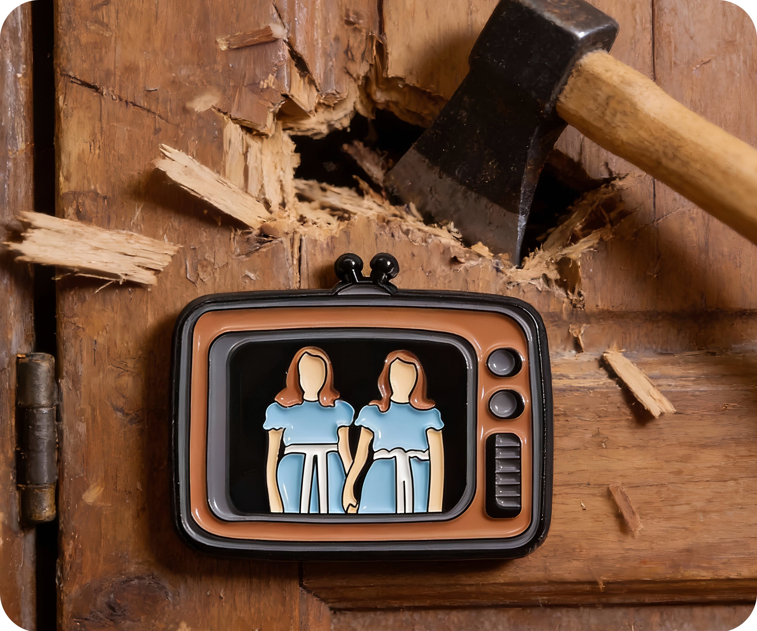 Horror Twins In Television Pin Badge
