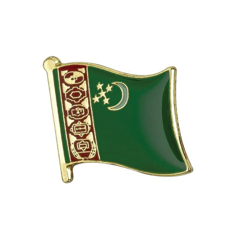 Pin con la bandera de Turkmenistán Imagen principal del producto