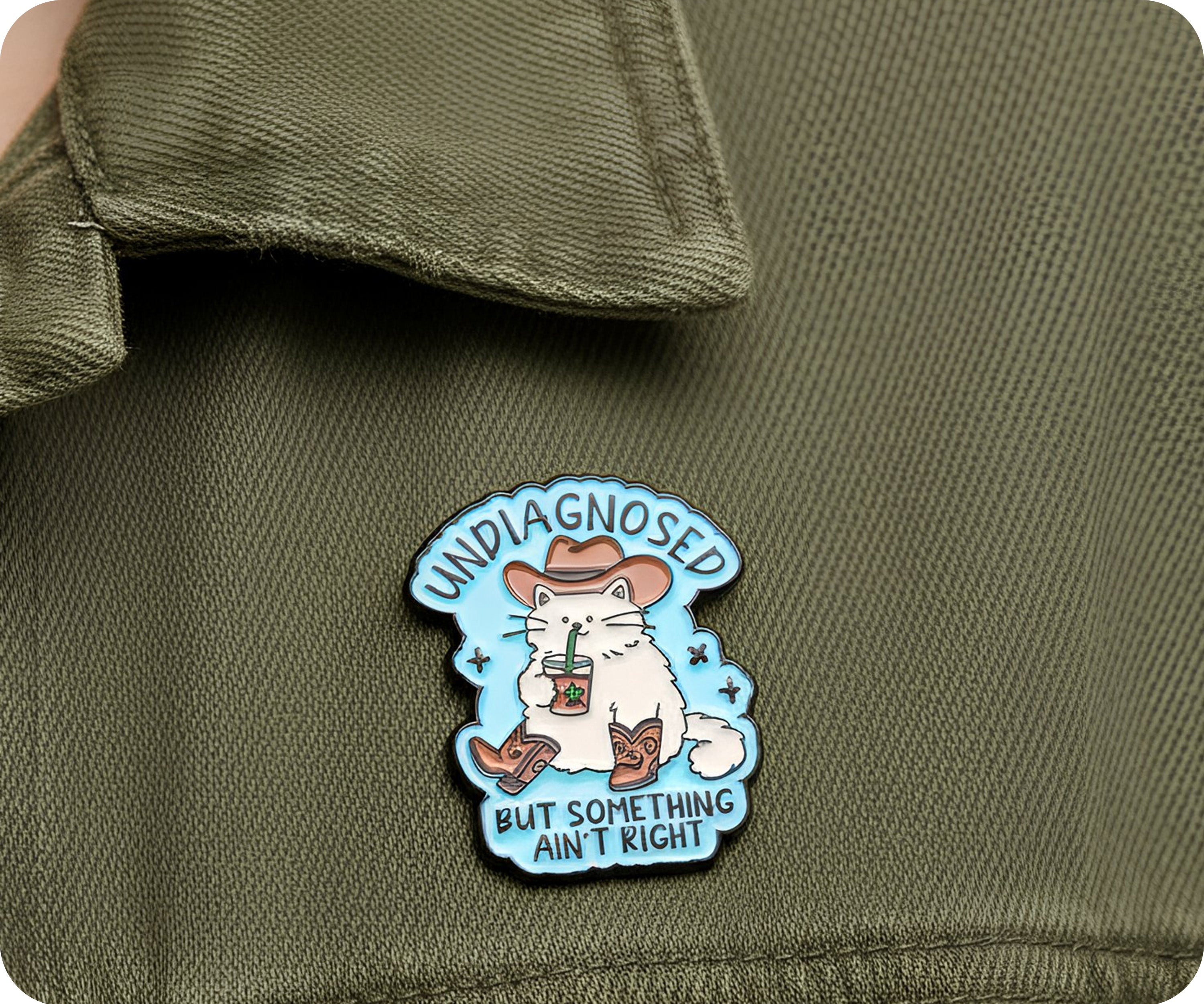 Insignia de pin "No diagnosticado, pero algo no anda bien"