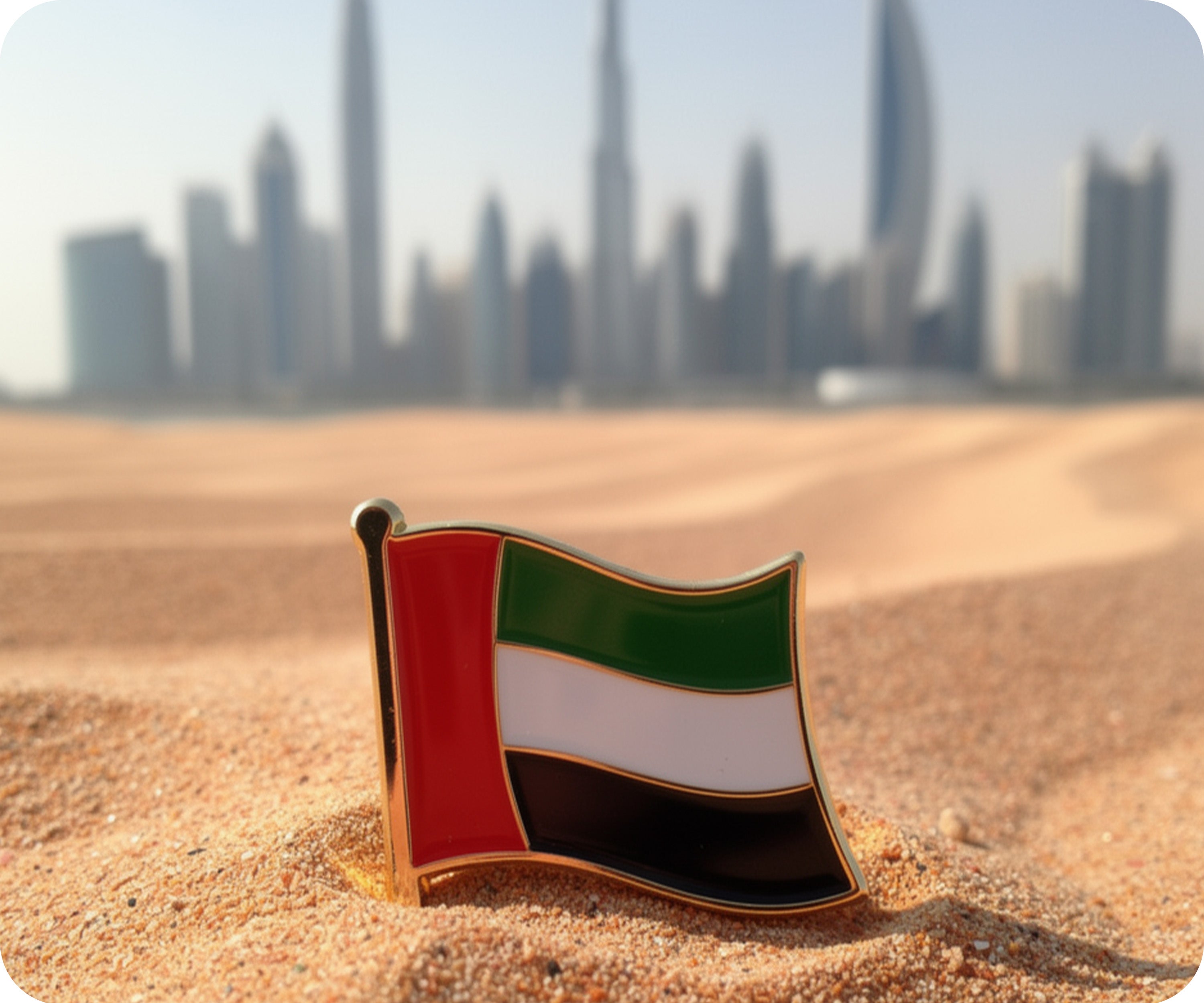 UAE United Arab Emirates Flag Pin Badge