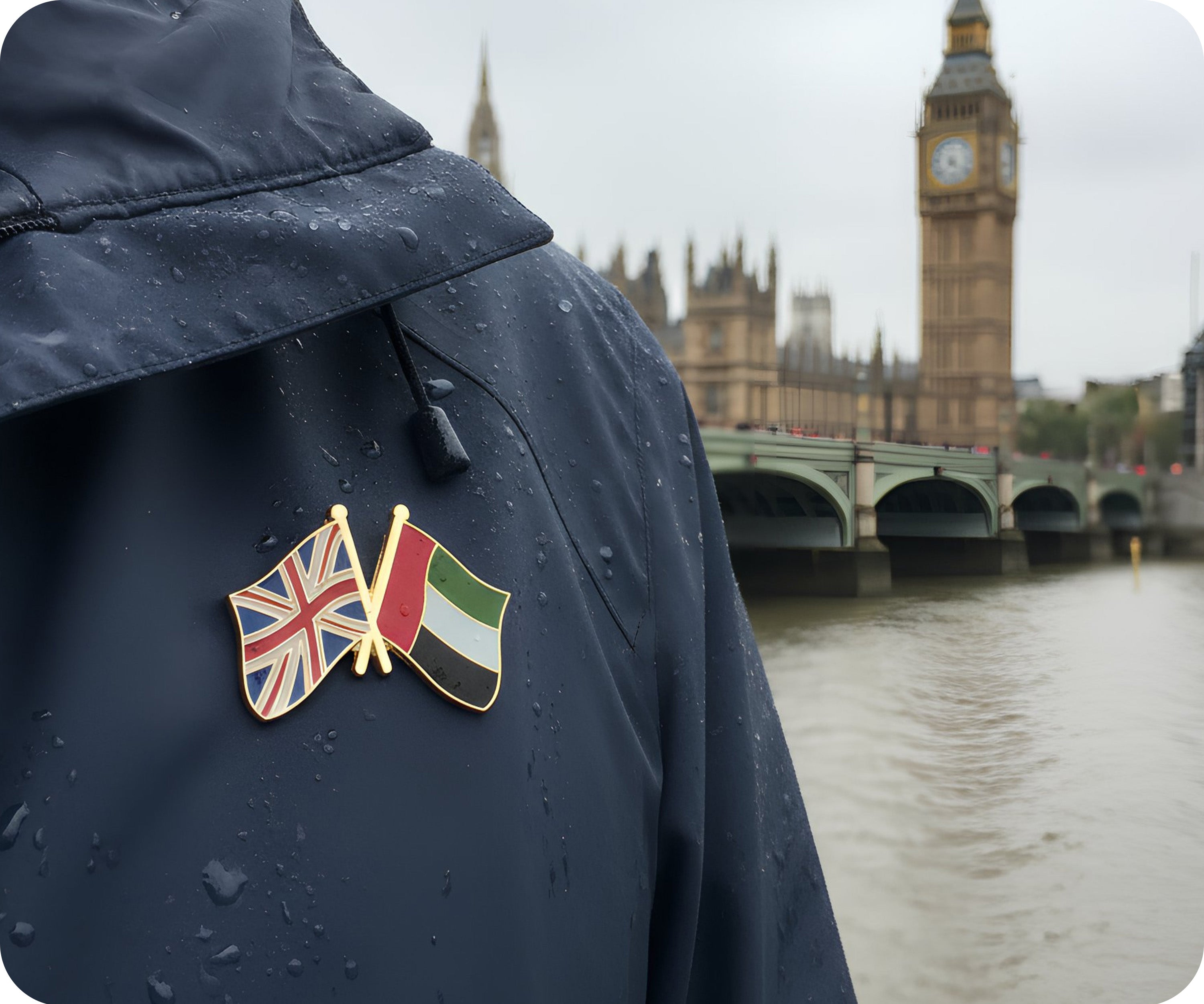 United Kingdom UK & United Arab Emirates UAE Friendship Pin Badge