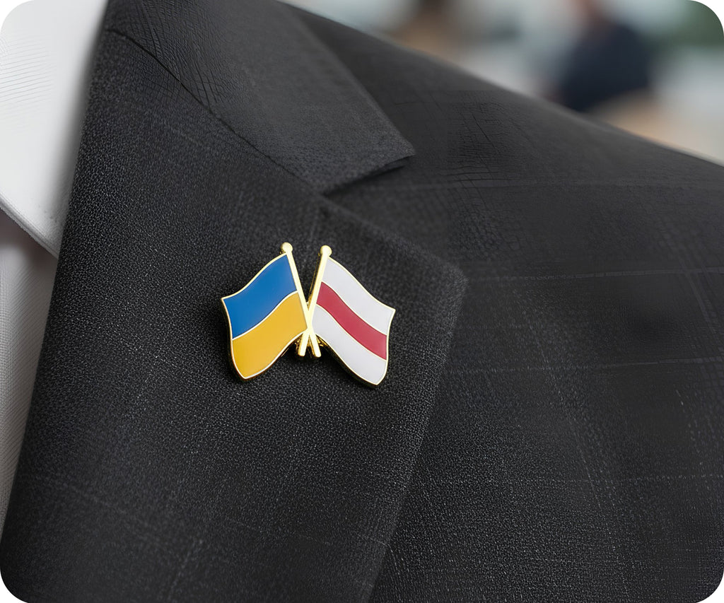Ukraine & Belarus Friendship Pin Badge