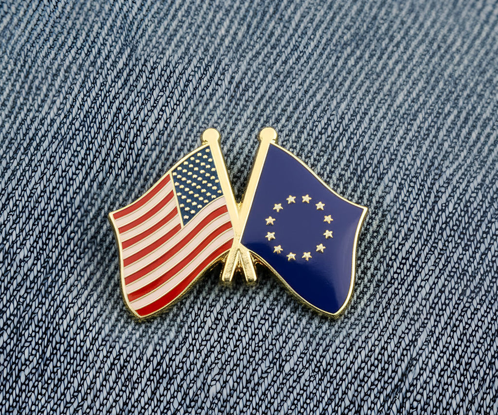 United States & European Union Friendship Pin Badge