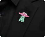 Get In Loser UFO Alien Pin Badge