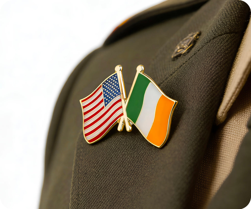 USA & Ireland Friendship Pin Badge