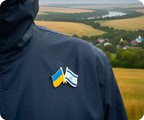 Ukraine & Israel Friendship Pin Badge