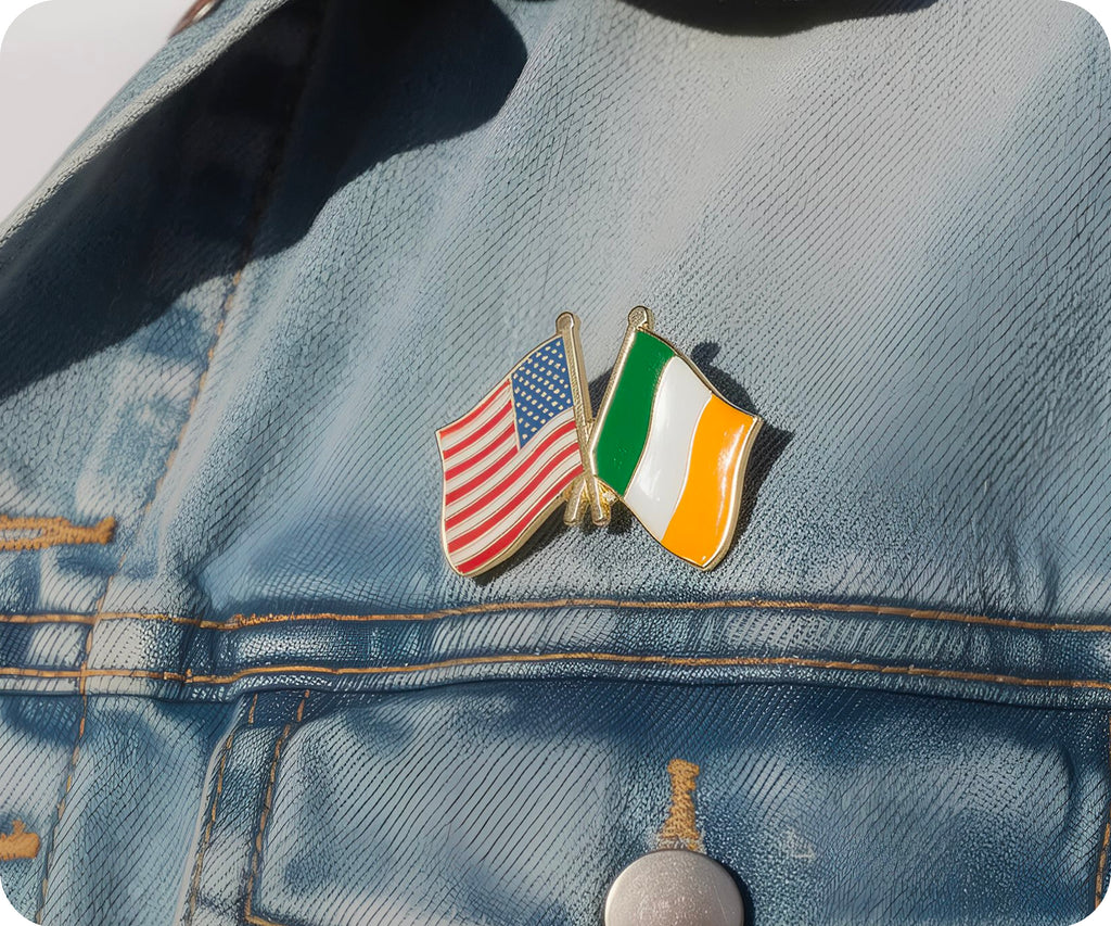 USA & Ireland Friendship Pin Badge
