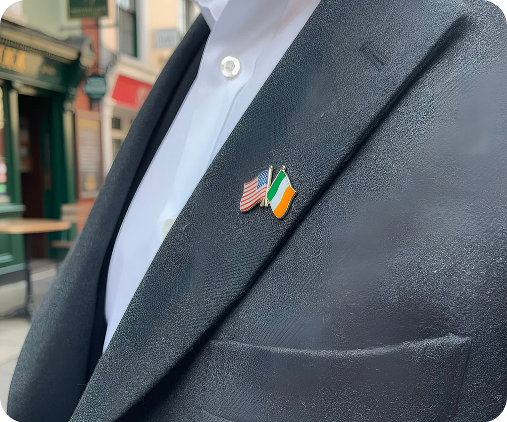 USA & Ireland Friendship Pin Badge