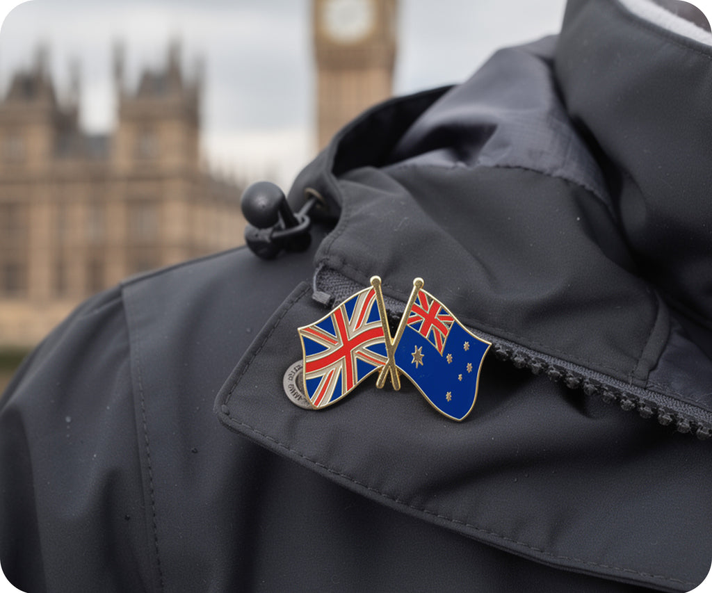 United Kingdom & Australia Friendship Pin Badge