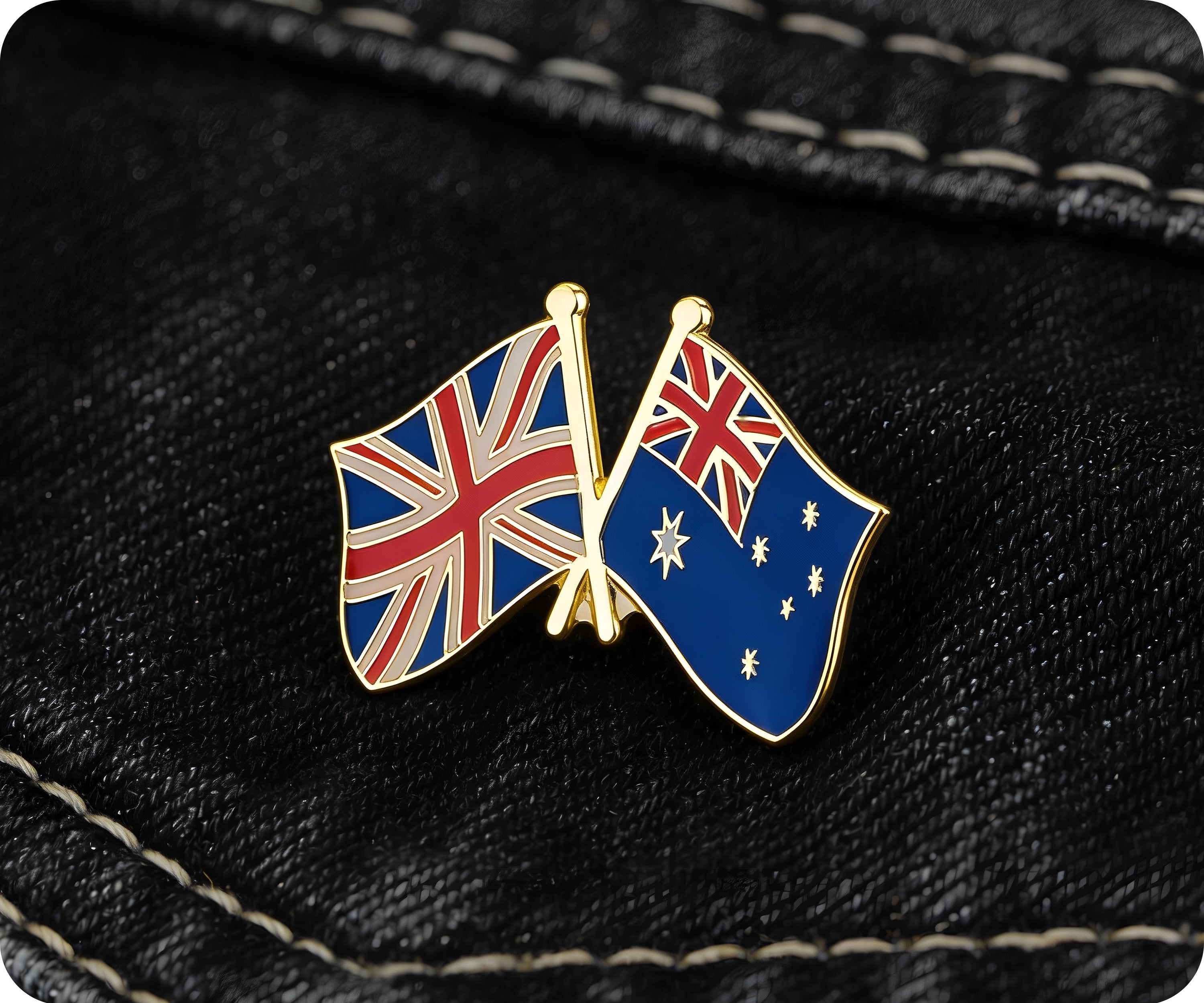 United Kingdom & Australia Friendship Pin Badge