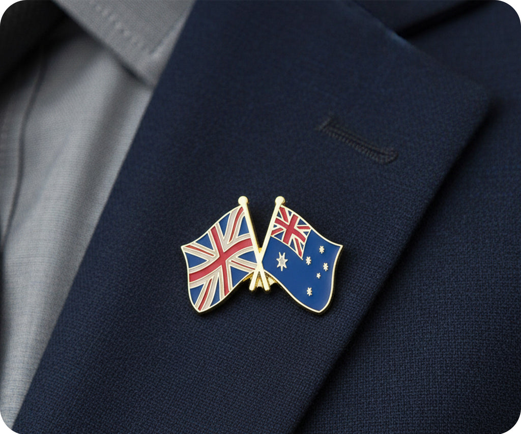 United Kingdom & Australia Friendship Pin Badge