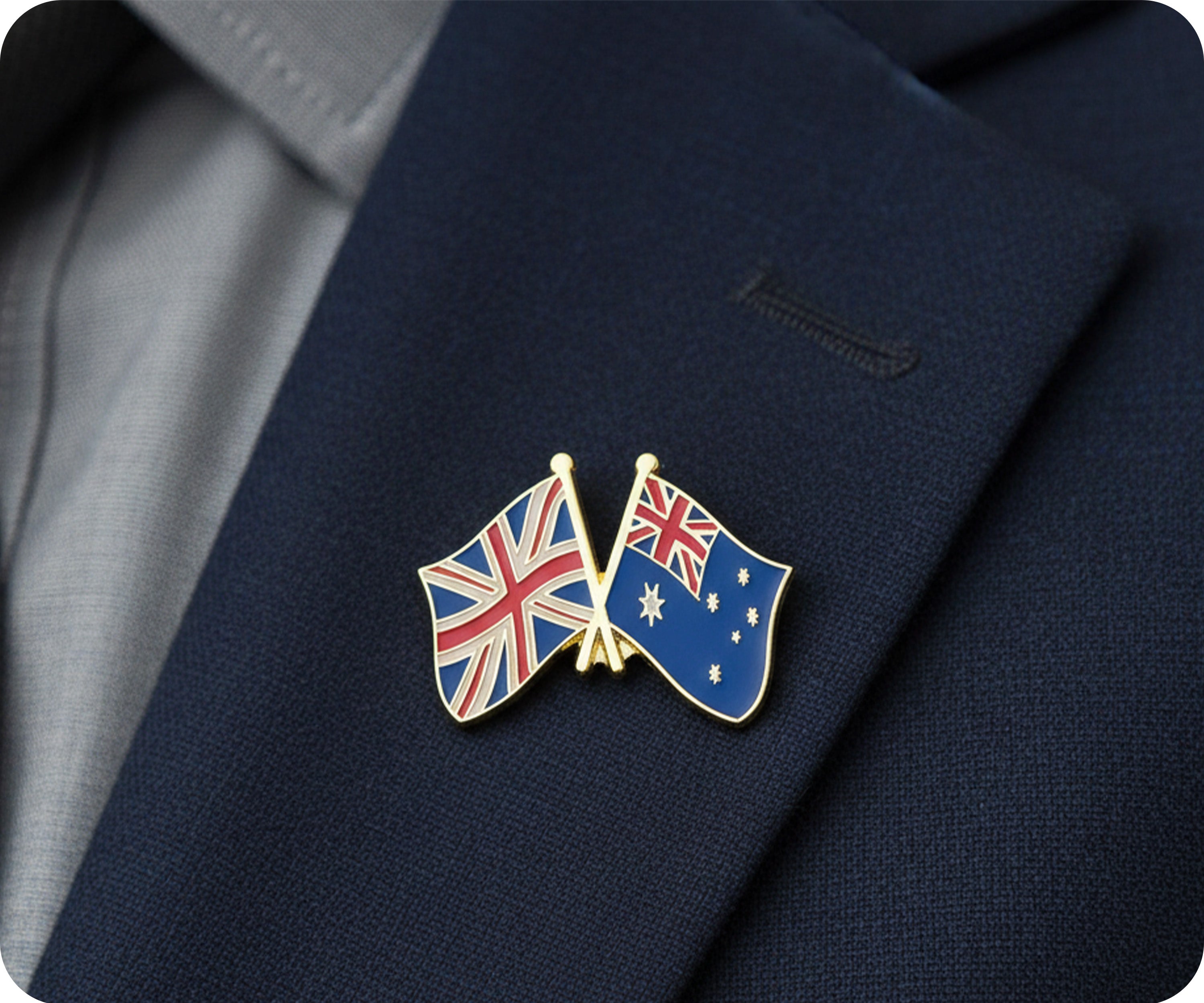 United Kingdom & Australia Friendship Pin Badge