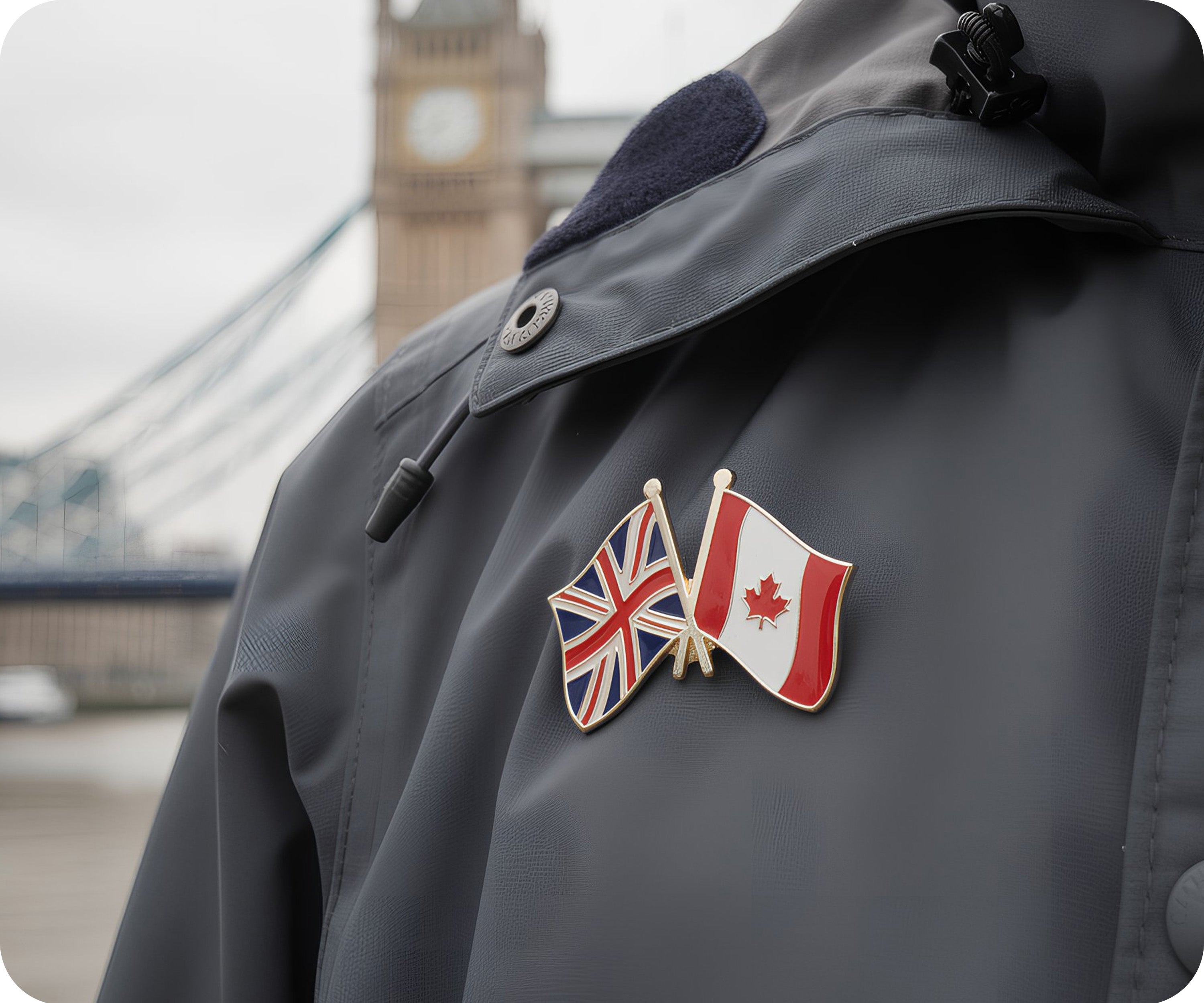 United Kingdom & Canada Friendship Pin Badge