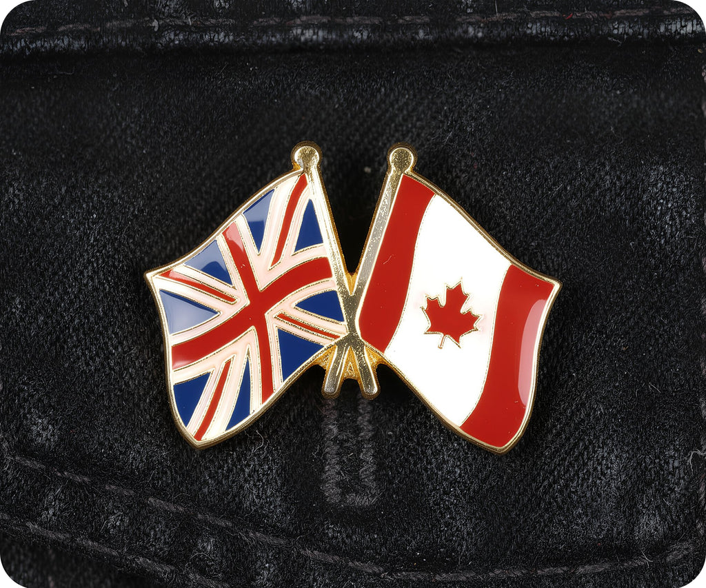 United Kingdom & Canada Friendship Pin Badge