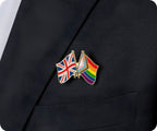 Insignia de pin de la amistad del arcoíris del orgullo del Reino Unido y Progress Pride