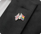 Insignia de pin de la amistad del arcoíris del orgullo del Reino Unido y Progress Pride