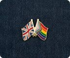 Insignia de pin de la amistad del arcoíris del orgullo del Reino Unido y Progress Pride