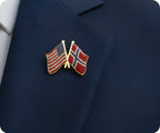 United States & Norway Friendship Pin Badge