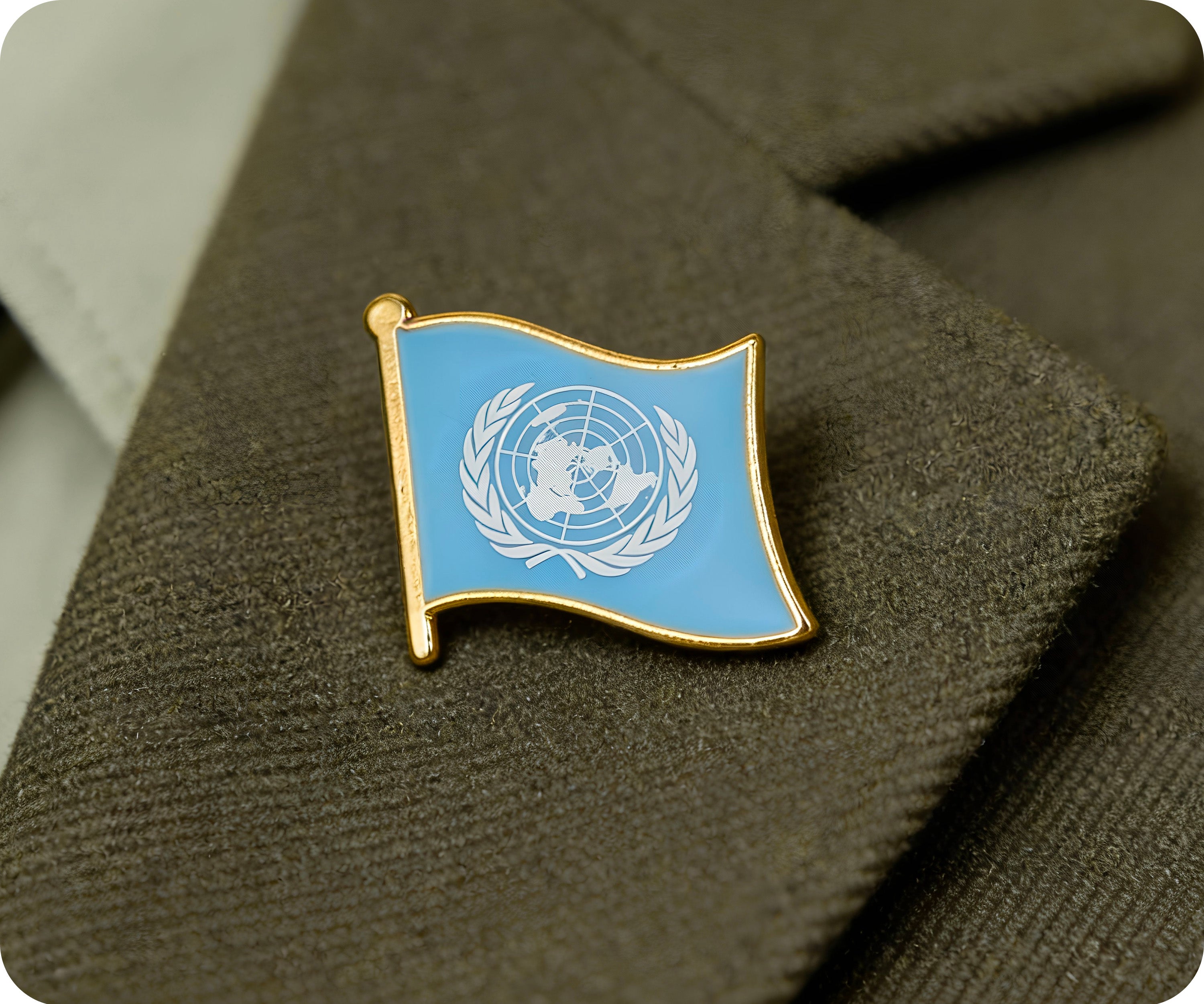 United Nations Flag Pin Badge