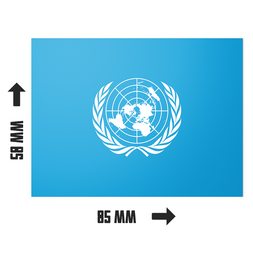 20 pegatinas con la bandera de las Naciones Unidas Imagen secundaria del producto