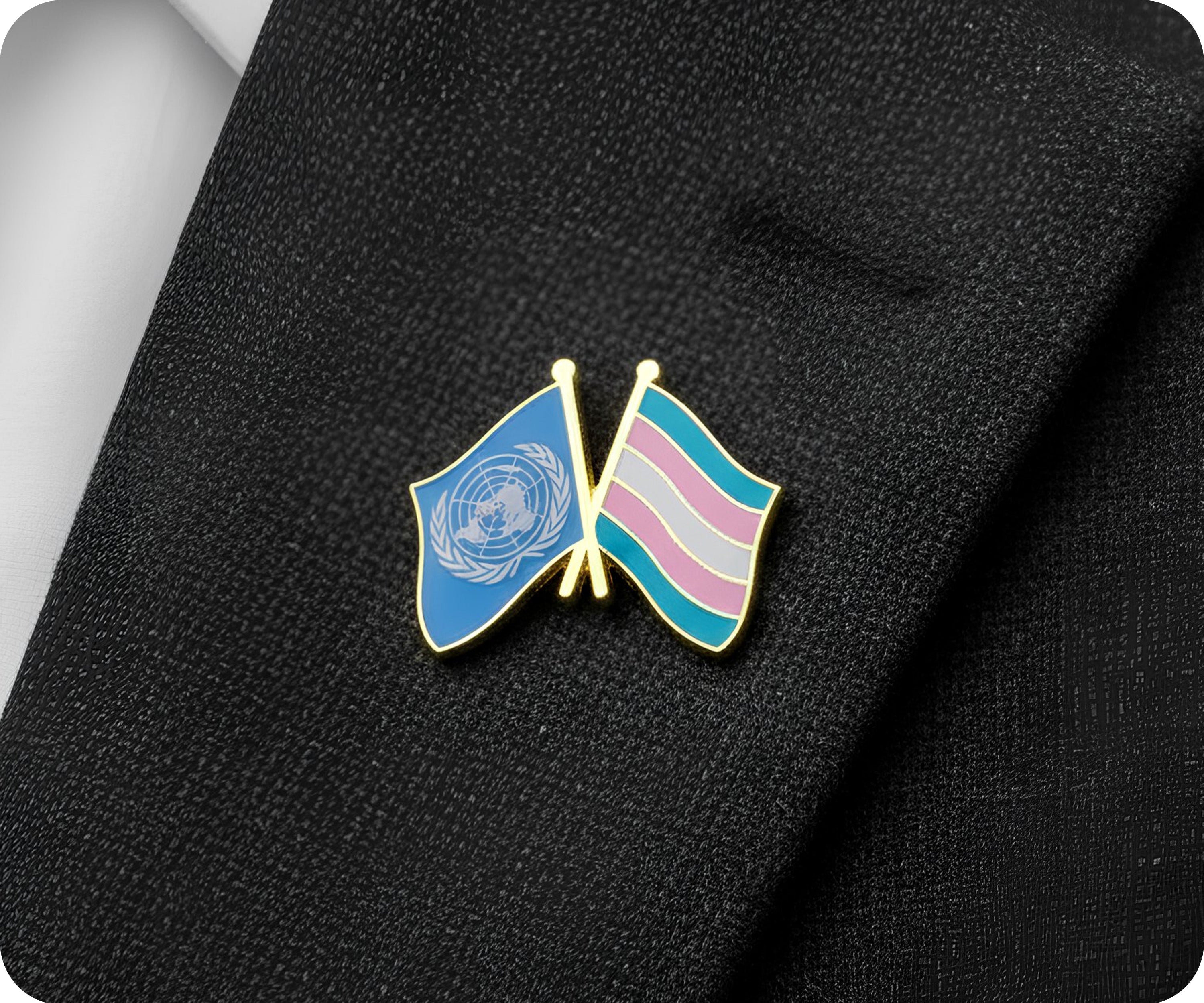 Pin de la Amistad de la ONU y el Orgullo Transgénero Imagen secundaria del producto