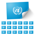 20 X United Nations Flag Stickers