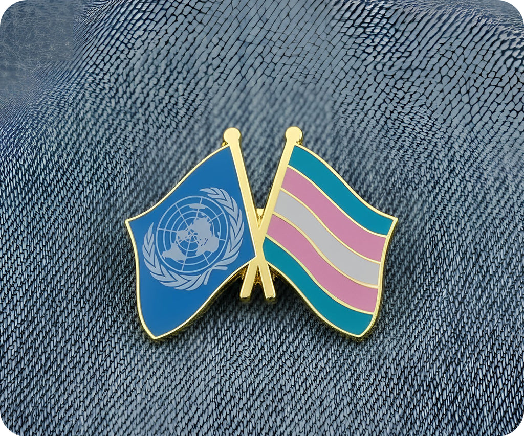 Transgender Pride & United Nations UN Friendship Pin Badge