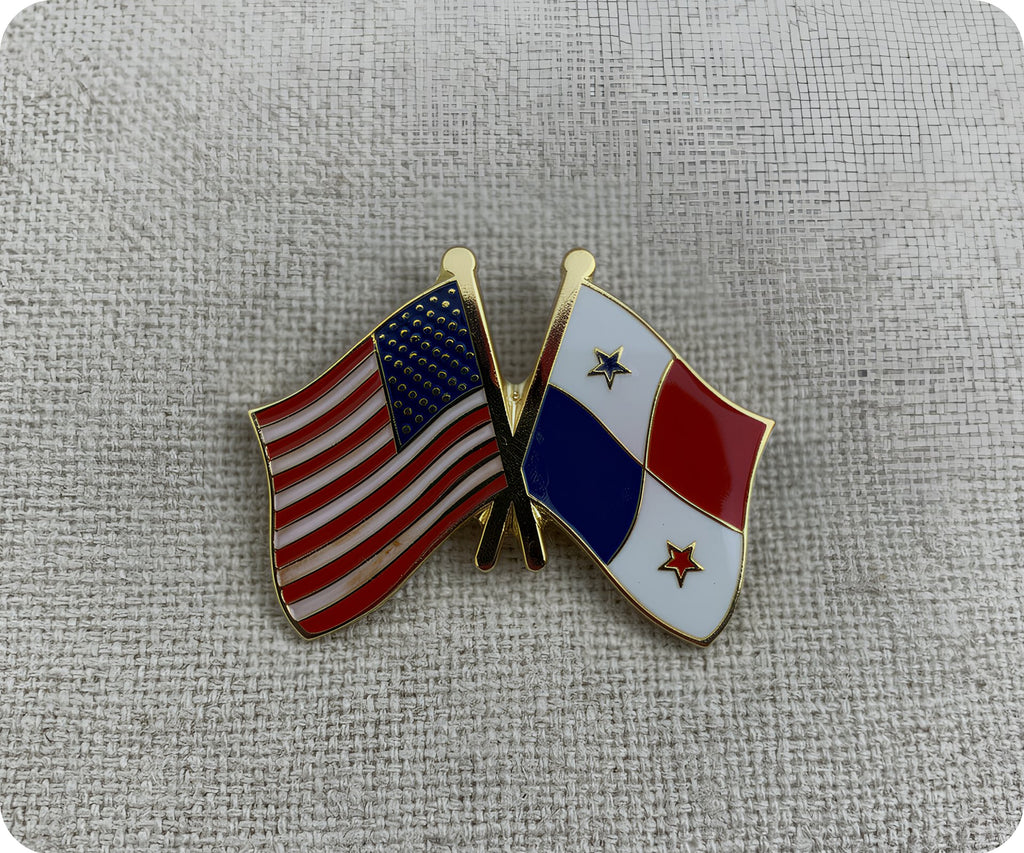 United States & Panama Friendship Pin Badge