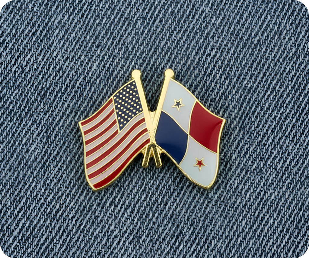 United States & Panama Friendship Pin Badge