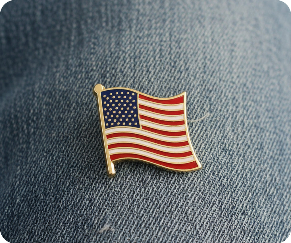 United States Of America Flag Pin Badge
