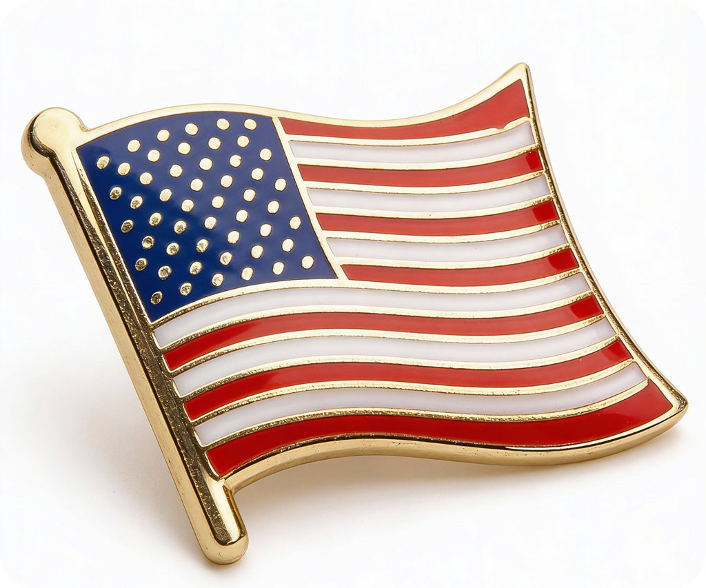 United States Of America Flag Pin Badge