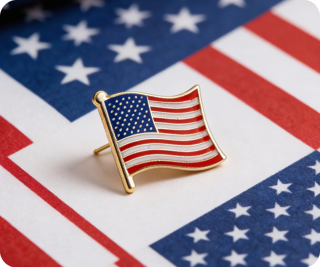 United States Of America Flag Pin Badge