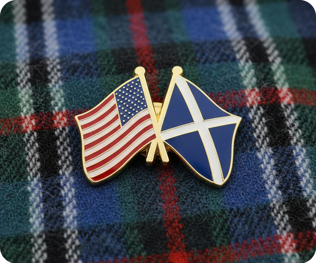 USA & Scotland Friendship Pin Badge