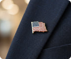 United States USA Diplomat Waving Flag Pin Badge